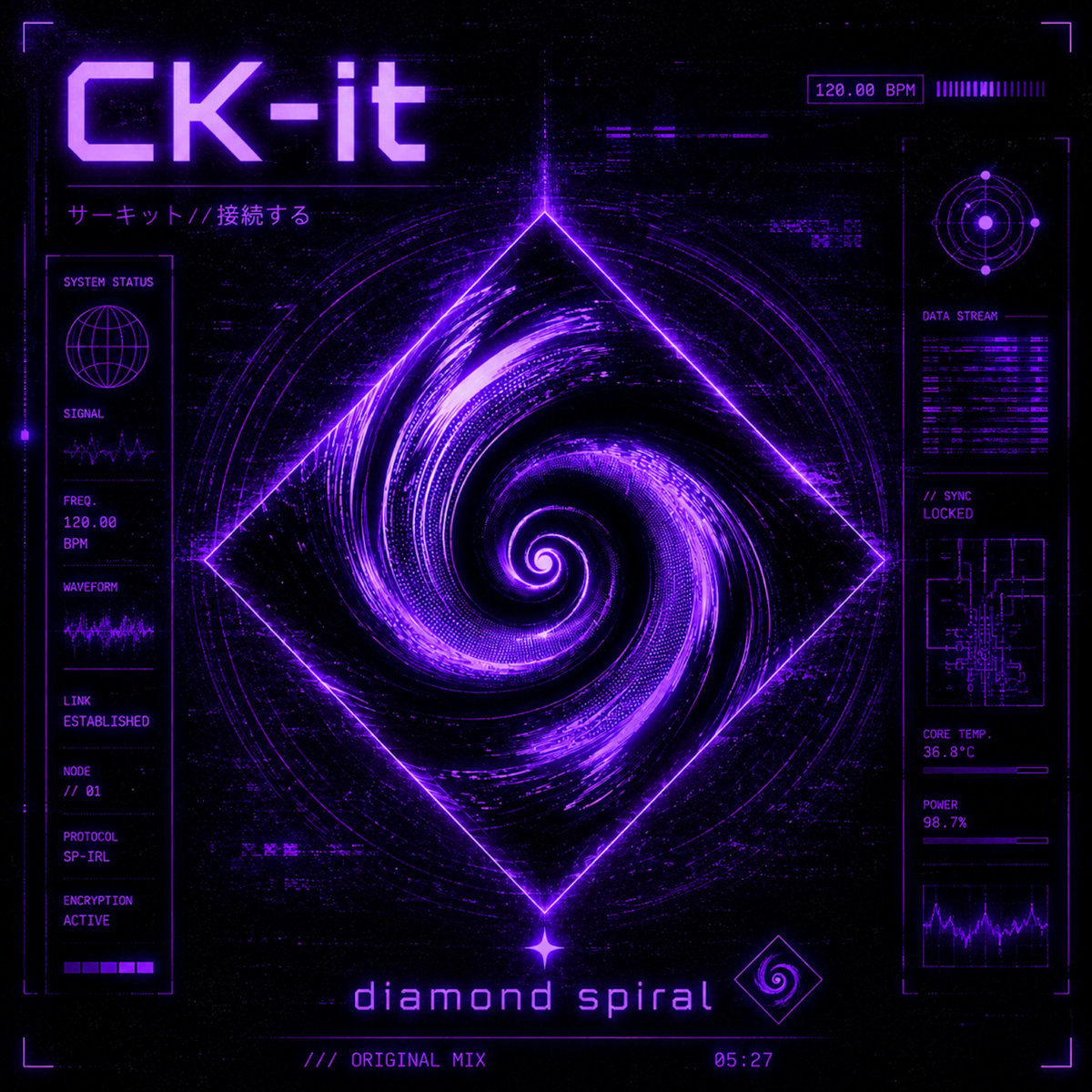 CK-it cover art: a luminous violet spiral inside a diamond.